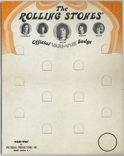 Original ROLLING STONES 1970s Vari-Vue Stand-Up Display Card