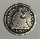 VG 1853-P Seated Liberty Silver Half Dime (Cleaned), U.S. Type 5c Coin
