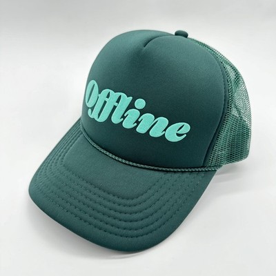 Offline Hat Cap Snap Back Mens Green Mesh Trucker Funny Quote One Size