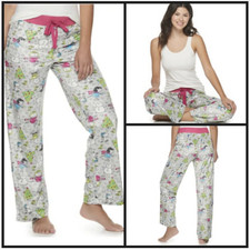 Peanuts Sleep Pants Womens Christmas Fleece Lounge Pajamas Charlie Brown XL NWT 