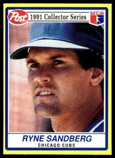 Ryne Sandberg 1991 Post Cereal #16 Chicago Cubs FREE SHIPPING AutographDen
