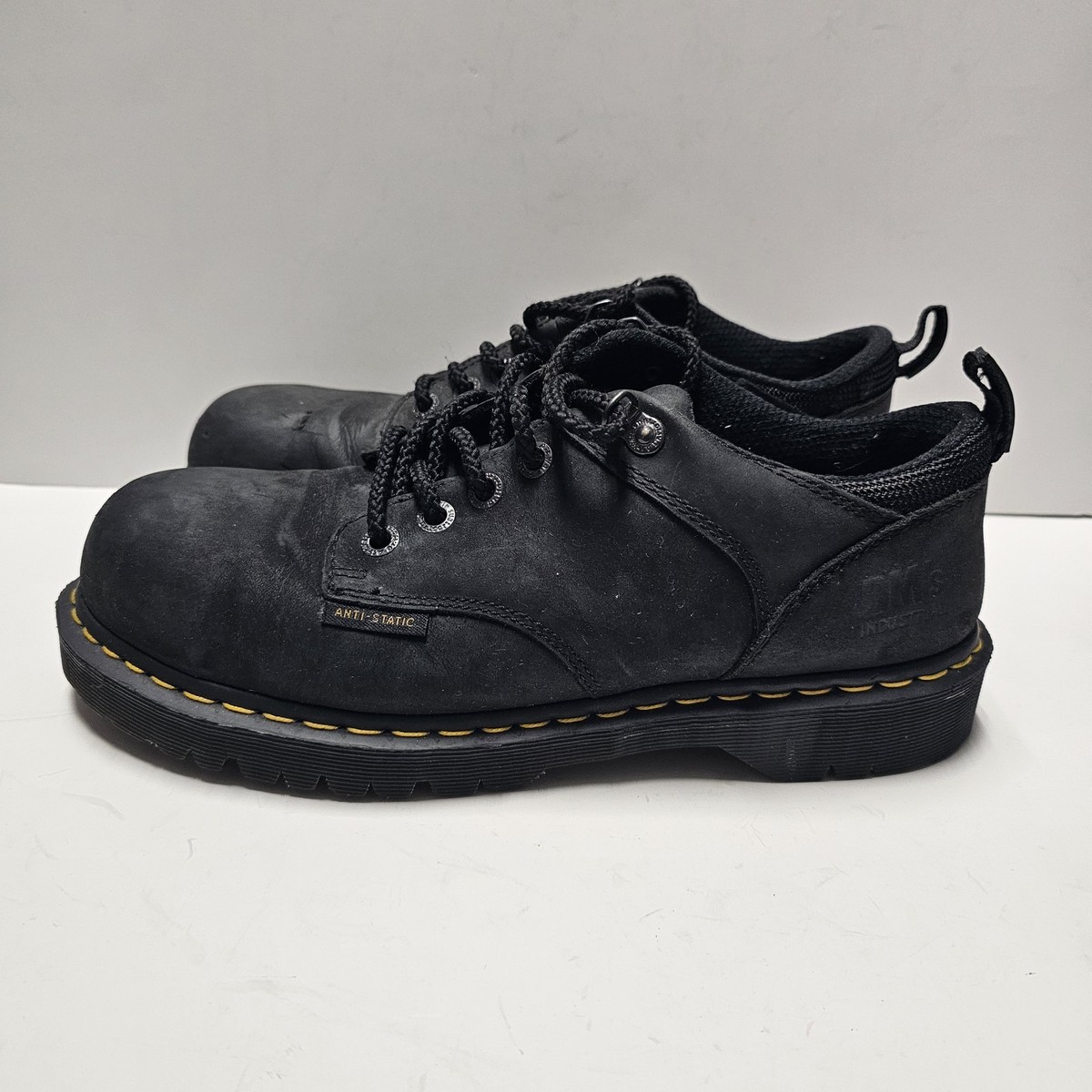Dr Martens Industrial Steel Toe Shoes Slip Resistant  Men\'s 13 ASTM F2413-05 Doc Marten Industrial Steel Toe Shoes Black Men 9 M Slip  main image 2