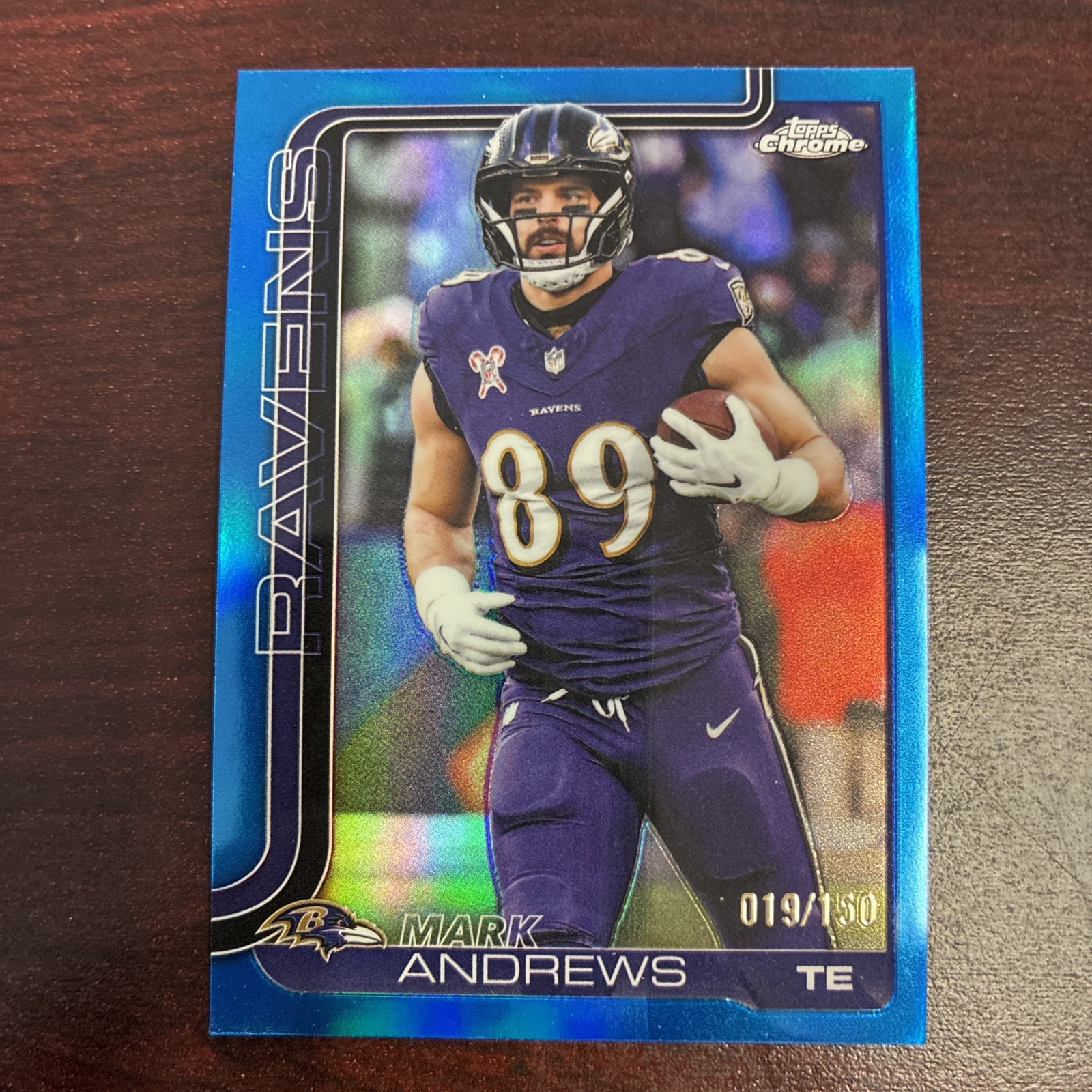 2025 Topps Chrome MARK ANDREWS TRUE BLUE REFRACTOR 19/150!! RAVENS 🔥🚨