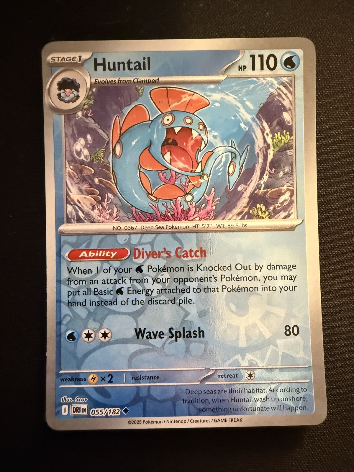 Huntail 055/182 - SV10: Destined Rivals - Uncommon - Pokemon TCG - NM
