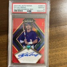2023 Wild Card Auto Mania - #AM-D14 Dylan Crews Autograph  #'d 8/10 PSA 10 