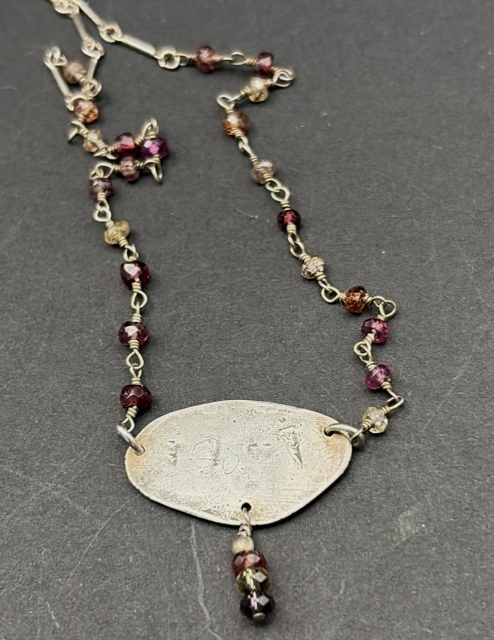 Sterling Silver 925 Multi Colored  Tourmaline Bea… - image 3