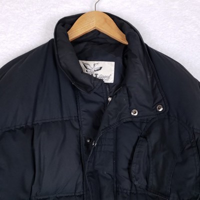 Triple FAT Goose Puffer Jacket Men Large 90s Vintage Down Black 