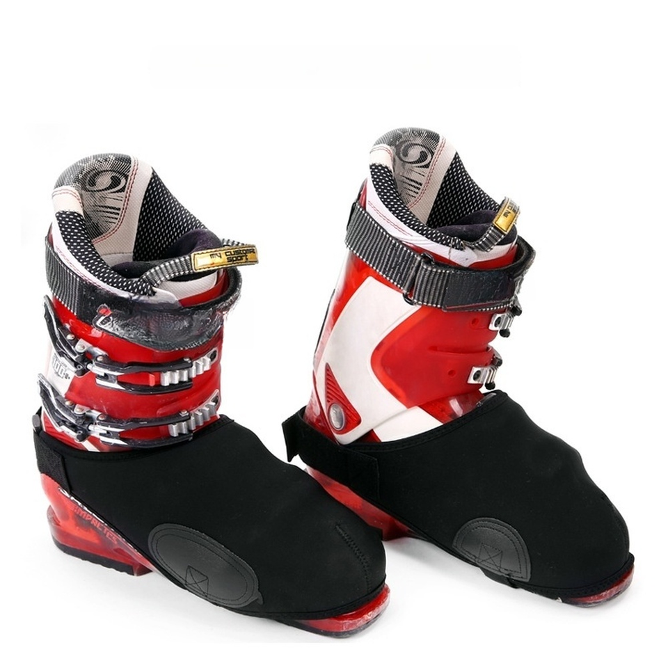 Simple Hello. Sign Image Thermal Neoprene Ski Boot Covers with Windproof Shell and for Easy On ...