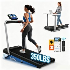 Walking Pad with Incline 10% Foldable Treadmi...