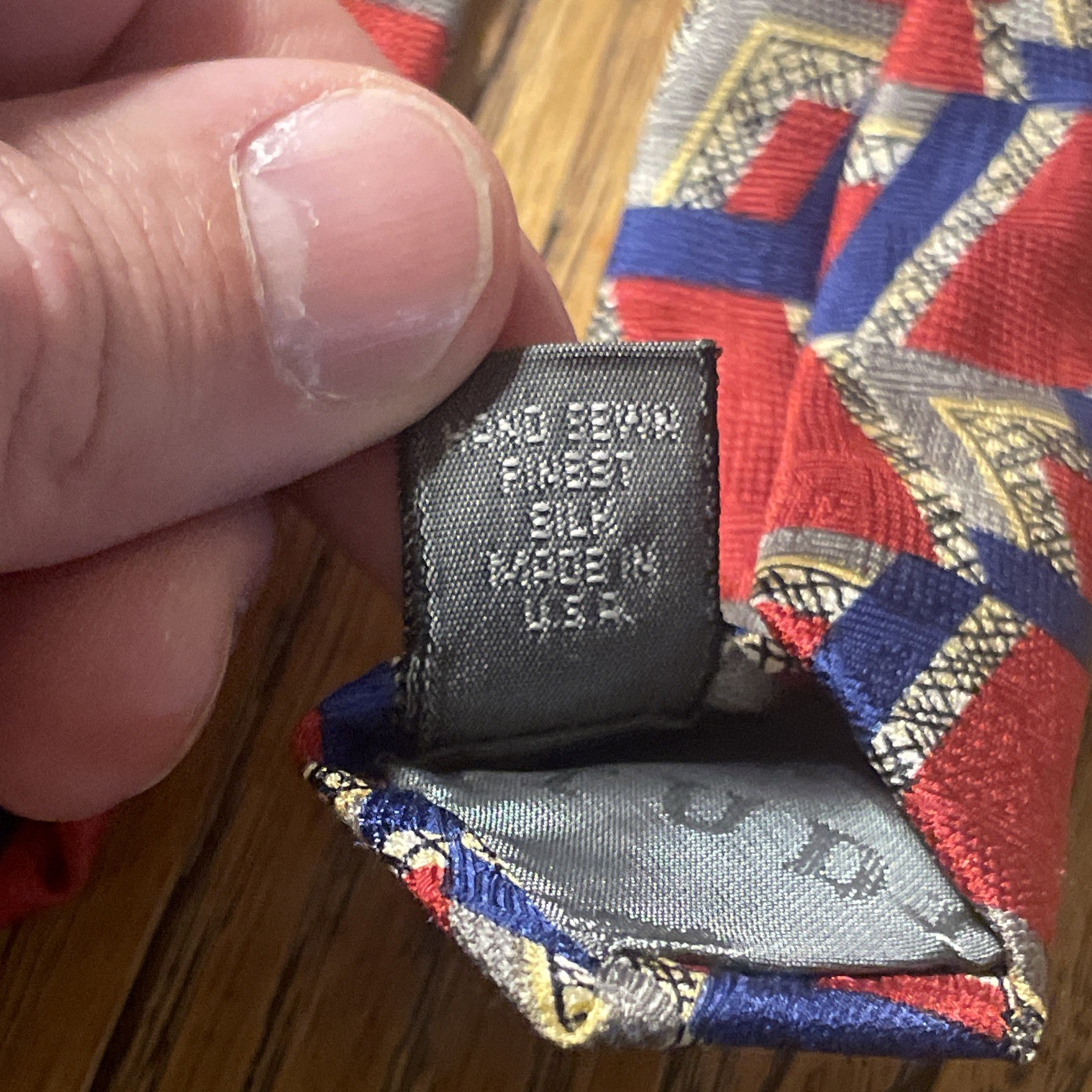 Vintage EUC Robert Talbott Studio Geometric Silk … - image 11