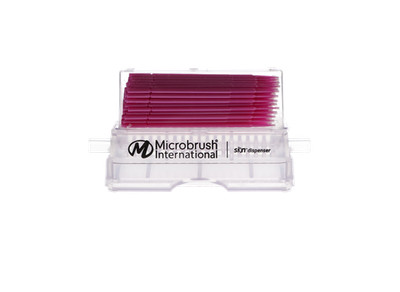 Microbrush PF400-KIT Plus Dispenser Micro Applicators Fine Yellow/Pink Kit 400Pk