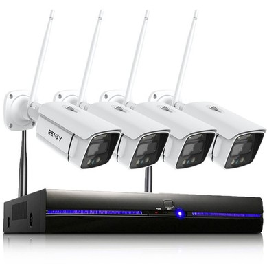 3MP WiFi Security Camera System with Floodlight Without Hard Drive, 2K Outdoo...