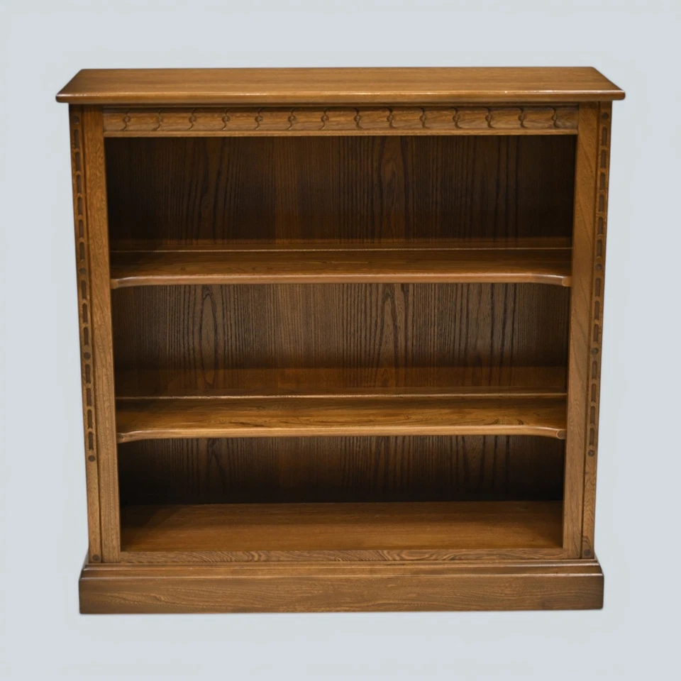 Ercol Low Wide Bookcase 2 Shelves Golden Dawn Finish Mural FREE UK Delivery* - Image 3 of 4
