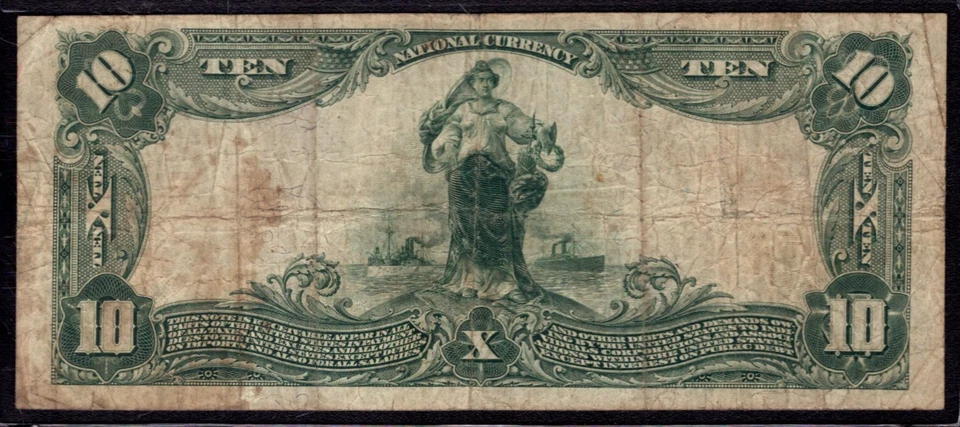 1902 RED SEAL $10 FIRST NATIONAL BANK NOTE MINNEAPOLIS MINNESOTA PCGS B CH F 15 - Image 4 of 4