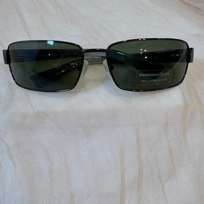 New Mandarina Duck Logo Rectangle Lenses Olive Green Tinted MD 45283