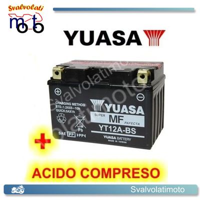 Yuasa Kompatibler Akku MARELLI AKKU 10AH YT12A-BS Für SUZUKI AN BURGMAN 400 2003 2004 EAN 8001063467597