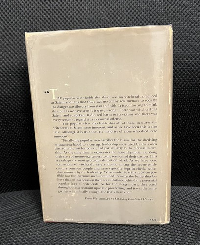 WITCHCRAFT AT SALEM By Chadwick Hansen 1969 George Braziller HCDJ Vintage 1st Ed - Imagen 5 de 24