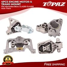 4Pcs Engine Motor&Transmission Mount Fits Mercedes-Benz CLA250 GLA250 Auto Trans