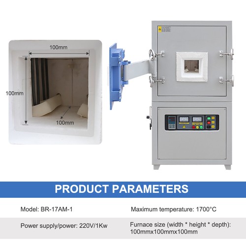 1700℃ 8L Inert Gas Nitrogen Argon Atmosphere Furnace Hydrogen Atmosphere Furnace - Picture 8 of 16