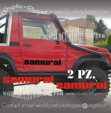 2 ADESIVI PORTIERA FUORISTRADA SAMURAI 4X4 SUZUKI OFF ROAD JEEP