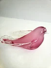 Vtg Murano Italy Seguso Venetian Art Glass Dove Bird Pink Alabastro Paperweight