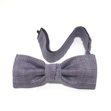 Vintage Bow Tie Mens Pre Tied Purple Checks New Old Stock Adjustable Wedding NOS