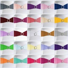 10 x Stuhlschleifen Stretch Schleifenbänder Schleifen für Stuhlhussen Hochzeit 