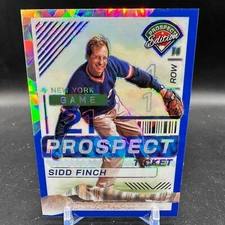 Sidd Finch Blue Ice Prizm /299 2024 Panini Prospect Edition #187 (RC) NY Mets