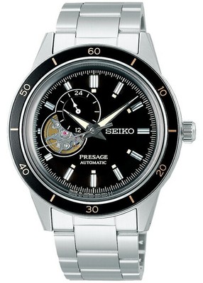 Seiko Presage Style60 s SARY191 Men s Watch Automatic Winding Open Heart Black