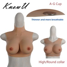 KnowU Thinner Fake Boobs Silicone Breast Forms For Crossdresser A-G Cup