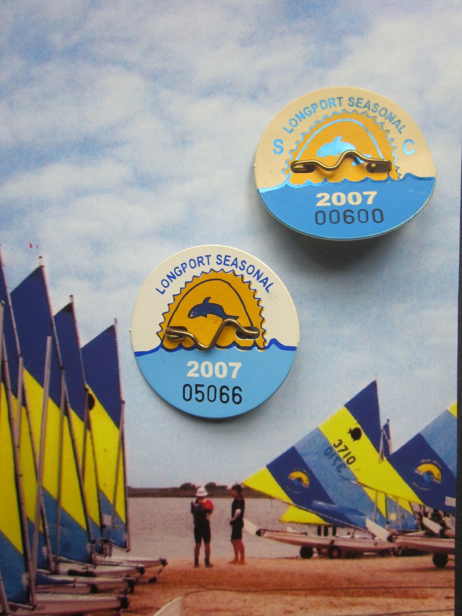 2007 LONGPORT NEW JERSEY SEASONAL BEACH BADGE/TAG 18 YEARS OLD