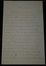 Pierre Gaxotte Lettre autographe signée sur son état de santé 2 pages