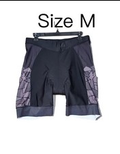 Dealyork Mens Bike Cycling Shorts M Black Padded 3D Graphic MTB Liner Sport