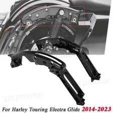 2PCS Gloss Black Fender Support Kit Fit For Harley Touring Road King 2014-2023