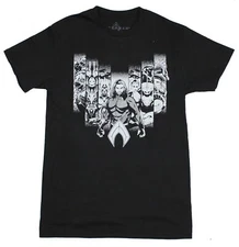 Aquaman DC Comics Adult New T-Shirt - Character Bars Aquaman Front & Center