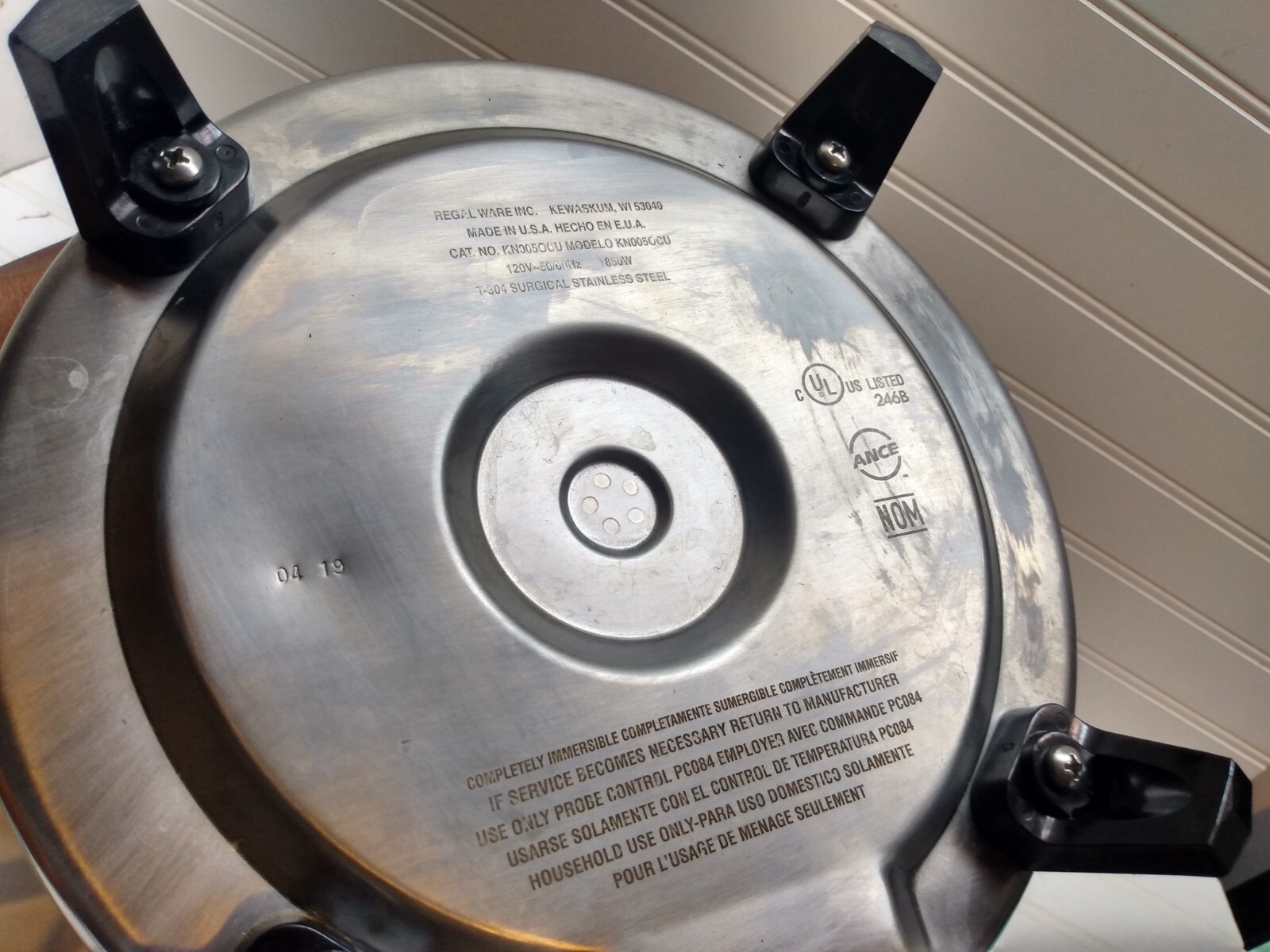 Cordon Bleu 5 Qt Electric Dutch Oven Stainless Liquid Core Slow Cooker Power Lid