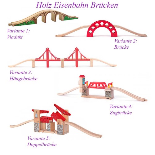 Holz-Eisenbahn Zubehör – Brücke Für Spielzeugzug, Kreatives Track-Layout-Set
