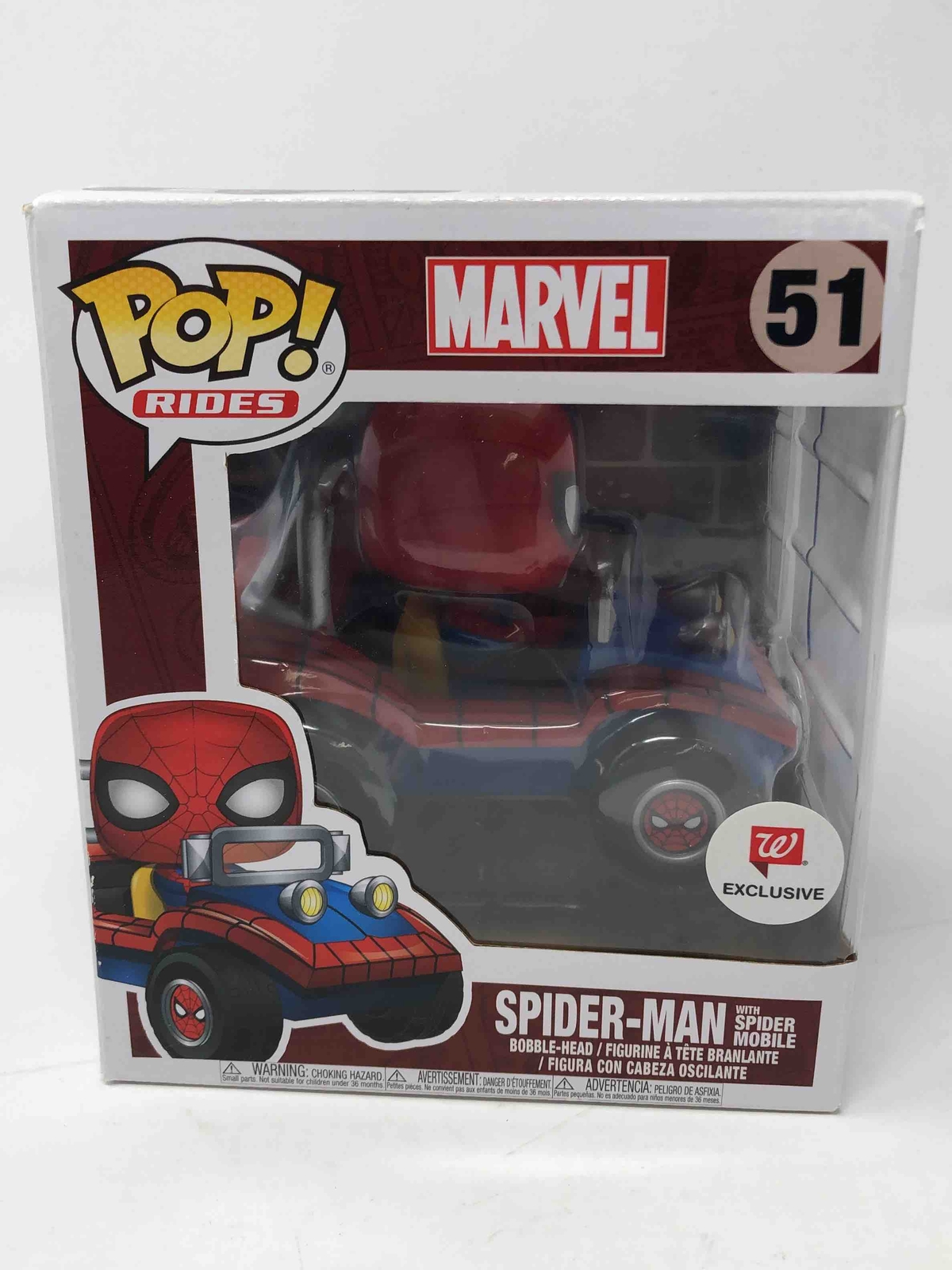 Funko Pop! Figura De Vinilo Marvel Spider-Man (Con Spidermobile) #51