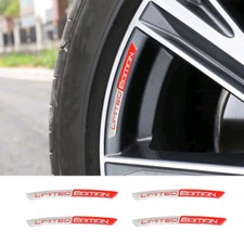 Red Car Sticker LIMITED EDITION Logo Car Rims Wheel Hub Sticker Decal Universal 