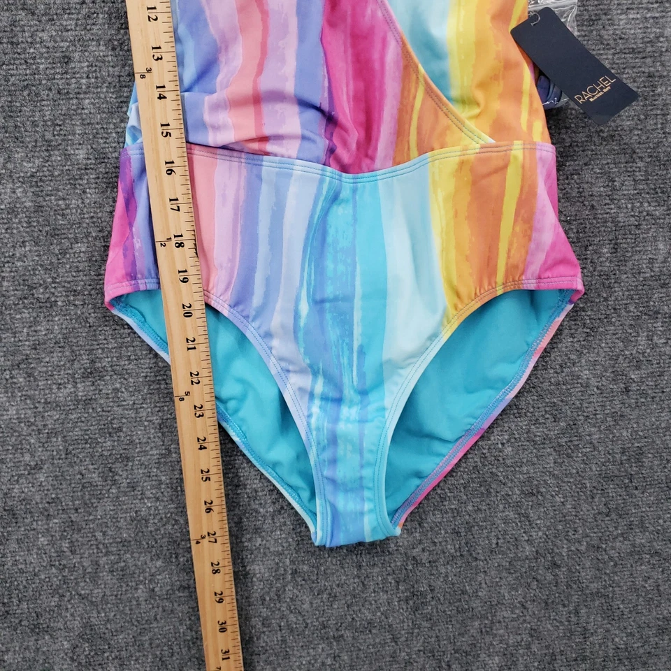 Rachel Roy Swimsuit Womens M Medium Colorful One Piece Halter Backless Beach NWT - Image 4 of 4