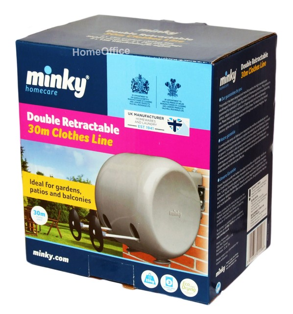 Minky VT21200105 30m Retractable Reel Washing Line Gray for sale