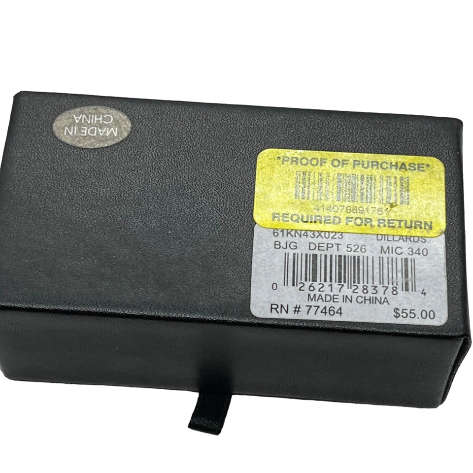 Gemelos Kenneth Cole Acero Cepillado y Pulido Tono Plata Rectángulo Para Hombre Nuevos Foto 3 de 4