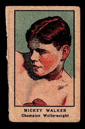 Rare 1921 W551 MICKEY WALKER RC Hand-Cut Boxing Strip Card