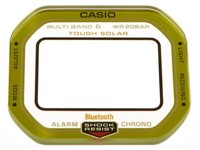 Uhrenglas Casio Ersatz Mineralglas GW-B5600BC-1 Goldfarbener Rand
