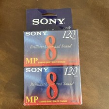 Sony Video 8 120min Cassettes 2 Sealed P6-120MP Standard Grade
