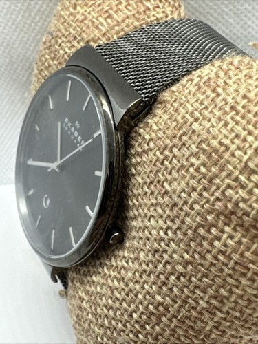 Skagen Ancher SKW6108 Men's Gray Stainless Steel Mesh Analog Dial Watch AEA186 - Picture 2 of 11