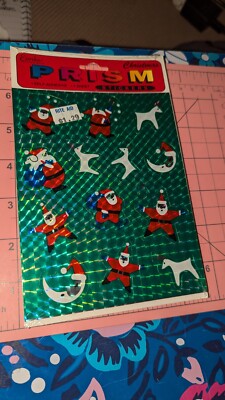 Vintage Eureka Prism Stickers Christmas Stickers New In Pack 1 Sheet