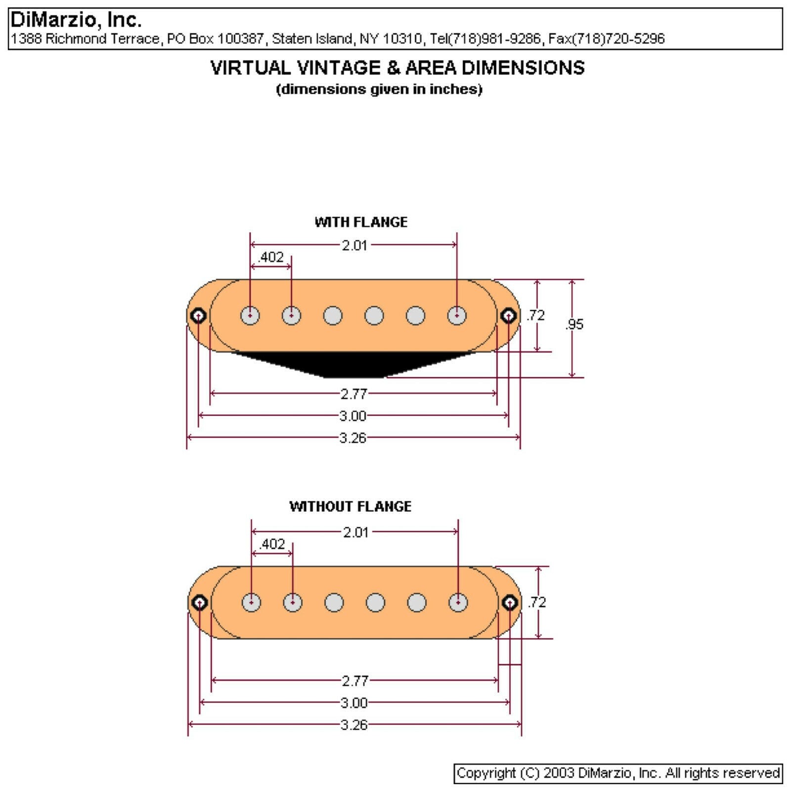 NEW DiMarzio DP402 Virtual Vintage® Blues Single-Coil Pickup for 
