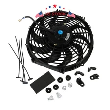 12" inch Universal Slim Fan Push Pull Electric Radiator Cooling 12V Mount Kit