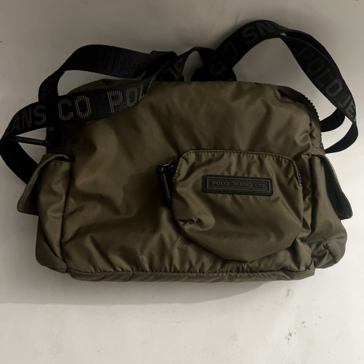 VINTAGE Polo Jeans Co. Ralph Lauren Nylon Backpack Olive 
